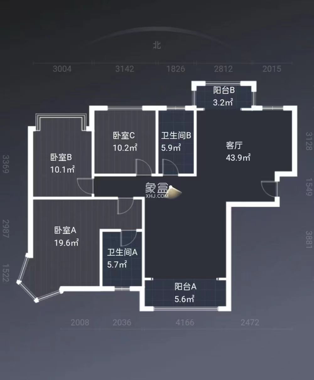 东鼎紫园二期  3室2厅2卫   66.00万