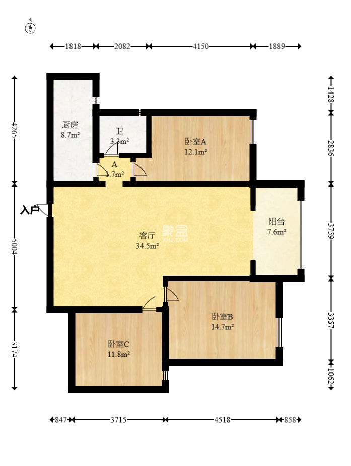 夢想楓林灣 3室2廳1衛 129.00萬