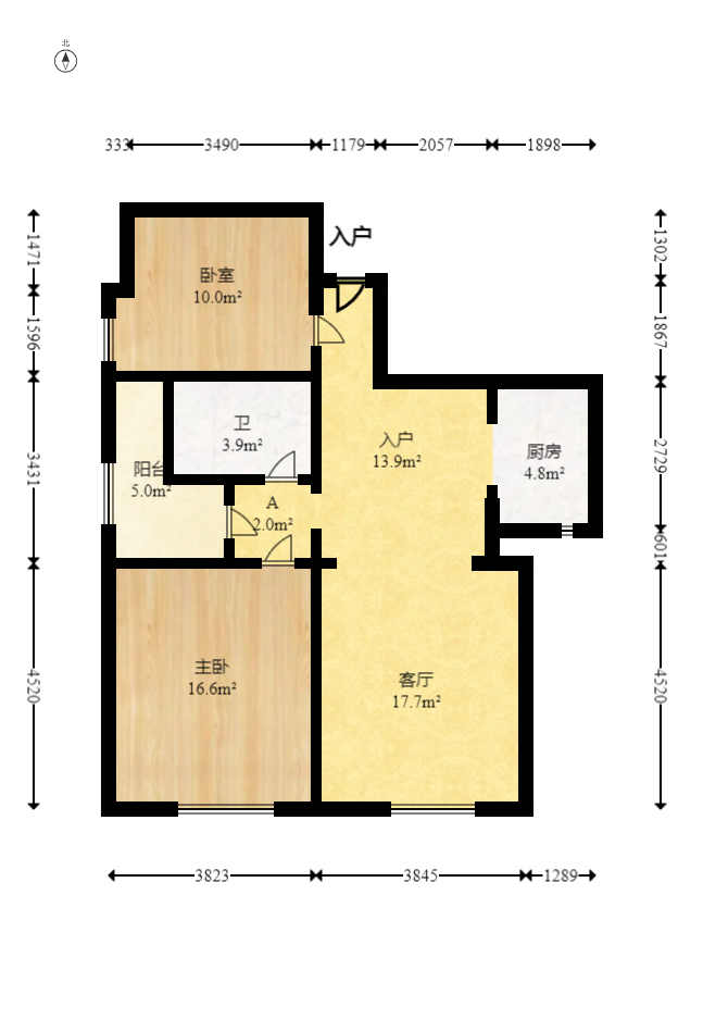 楚天世纪城东苑  2室2厅1卫    47.0万 楚天世纪城东苑  2室2厅1卫    47.0万户型图