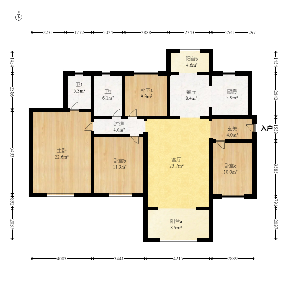 大汉公园里(大汉幸福佳园)  4室2厅2卫    79.8万 大汉公园里(大汉幸福佳园)  4室2厅2卫    79.8万户型图