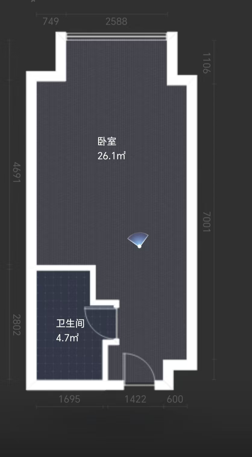 朗廷览江  1室1厅1卫   30.00万