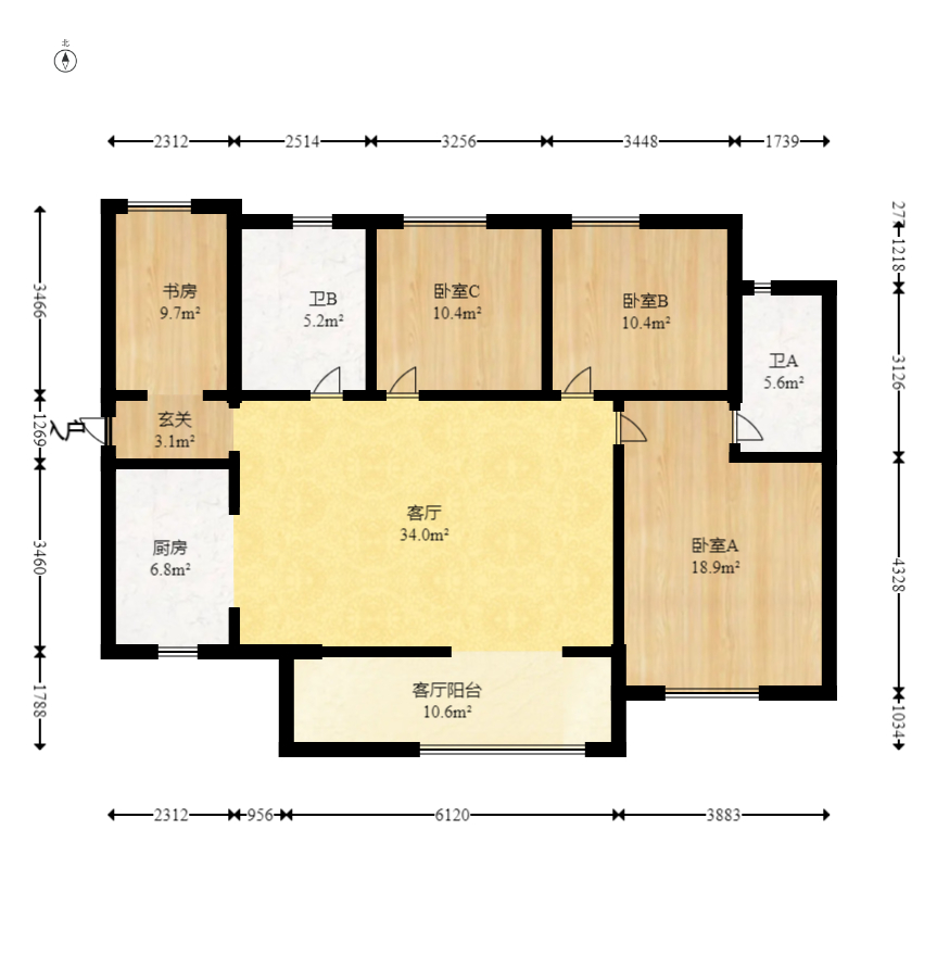 钰龙天下二期(钰龙佳园) 4室2厅2卫 275.0万 钰龙天下二期(钰龙佳园) 4室2厅2卫 275.0万户型图