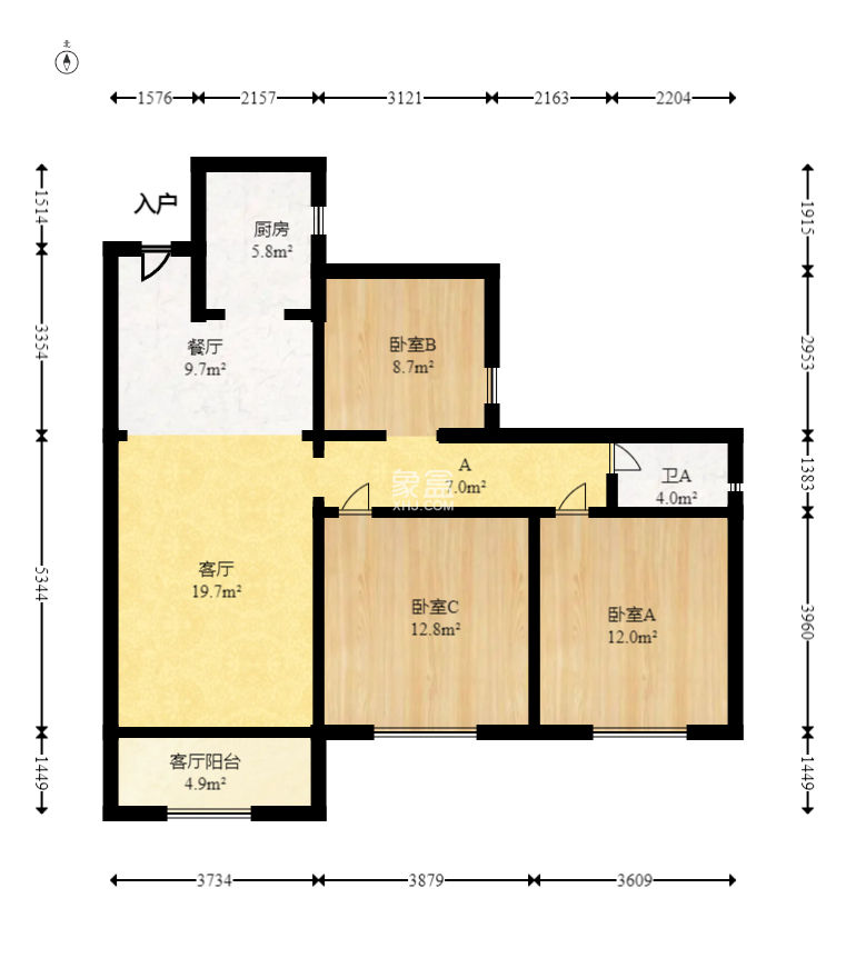 钰龙天下二期（钰龙佳园）  3室2厅1卫   248.00万