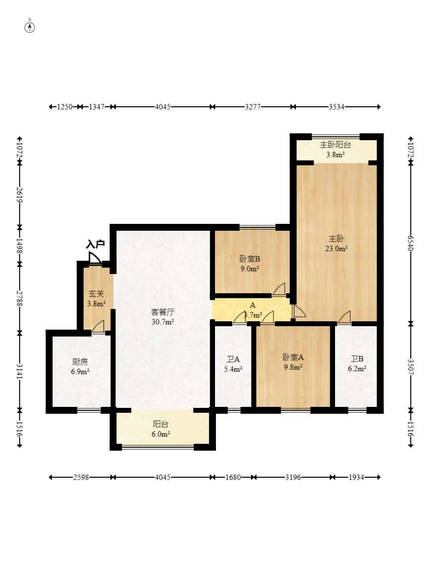 蓝光雍锦阁  3室2厅2卫   180.00万室内图1