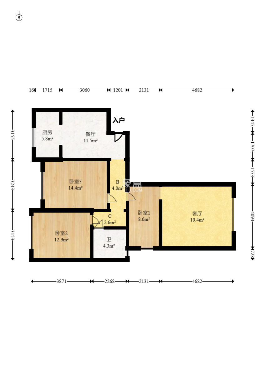 山水花都  1室0厅0卫    40.0万