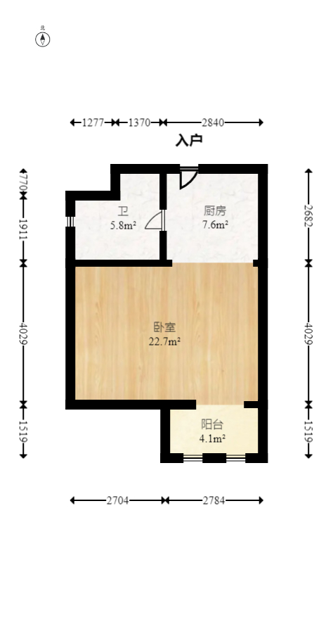 奥林匹克花园贡院三期  1室1厅1卫    29.9万室内图1