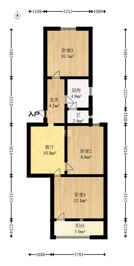 火星一片 3室1廳1衛 32.80萬