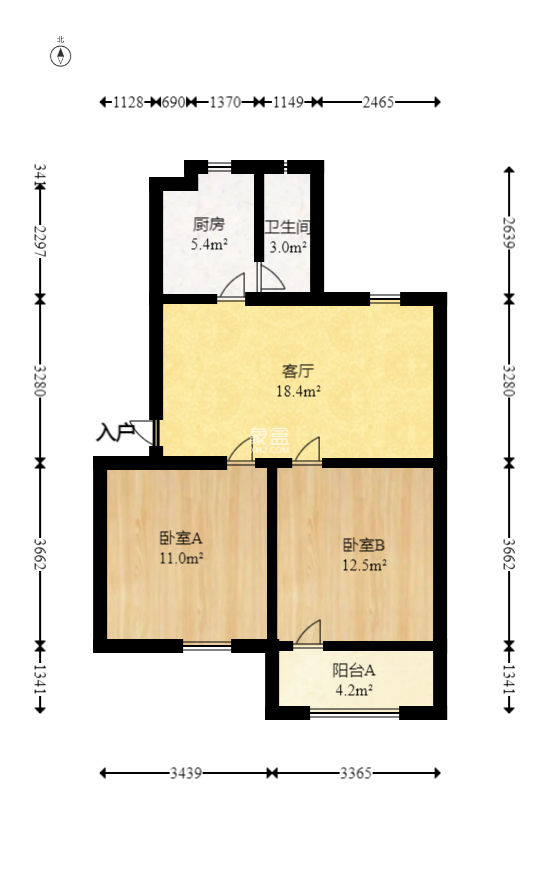 东瓜山一村送变电小区  2室1厅1卫   40.70万