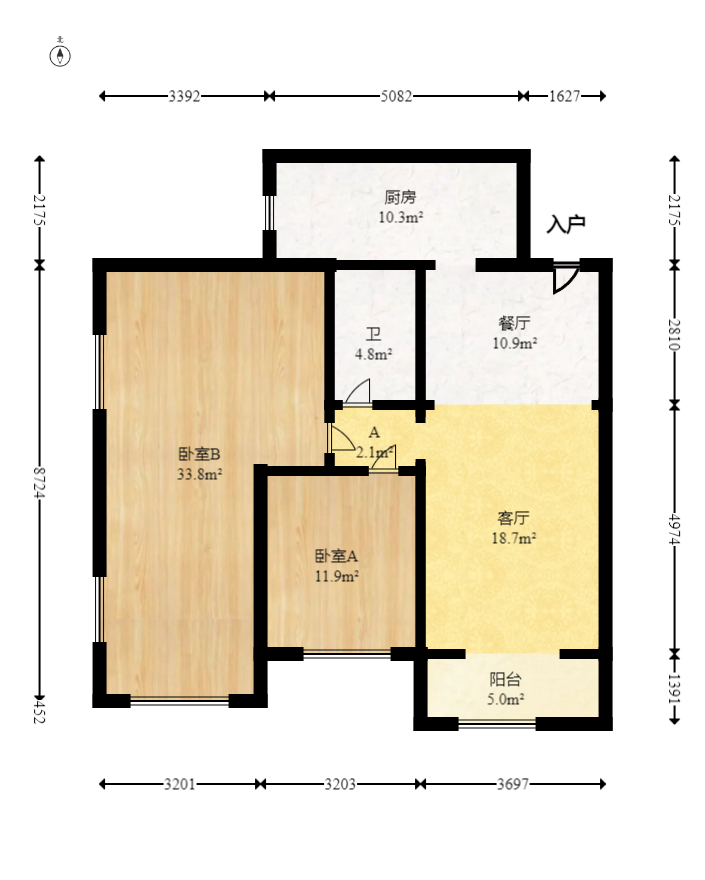 里约荟  3室2厅1卫   119.00万室内图1