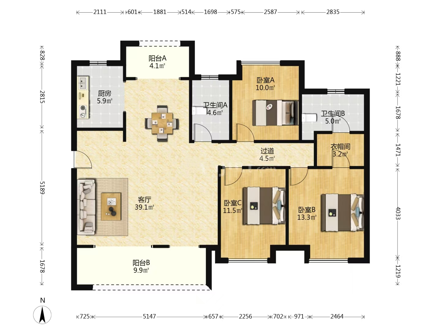 城发翰林府  3室2厅2卫   62.80万