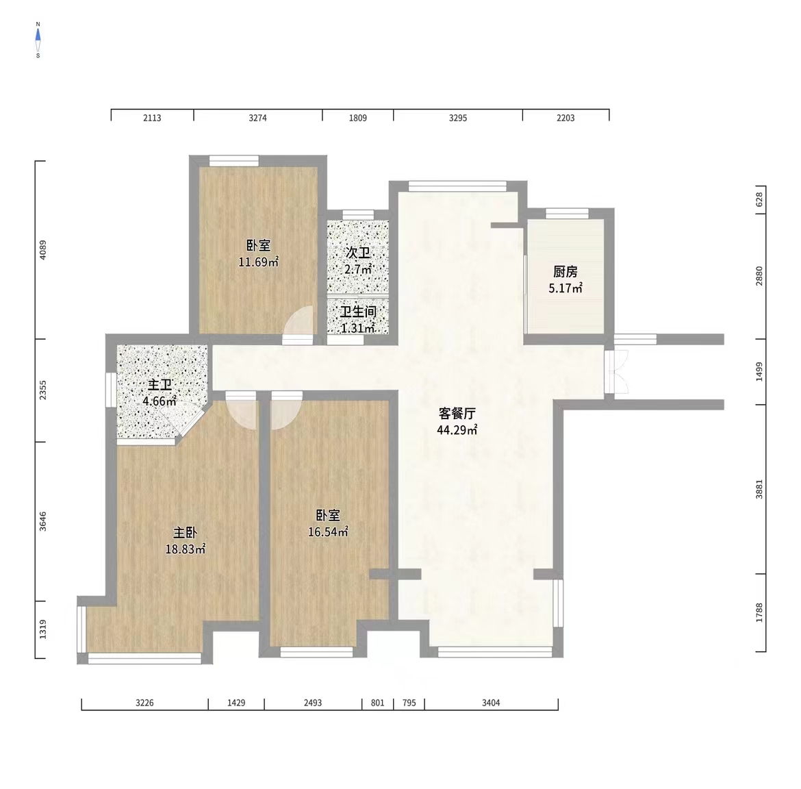 学府华庭 3室2厅2卫 31.8万 学府华庭 3室2厅2卫 31.8万室内图