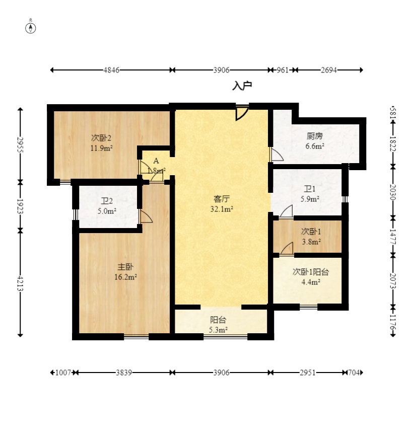 中建悦和城  3室2厅2卫    95.0万 中建悦和城  3室2厅2卫    95.0万户型图