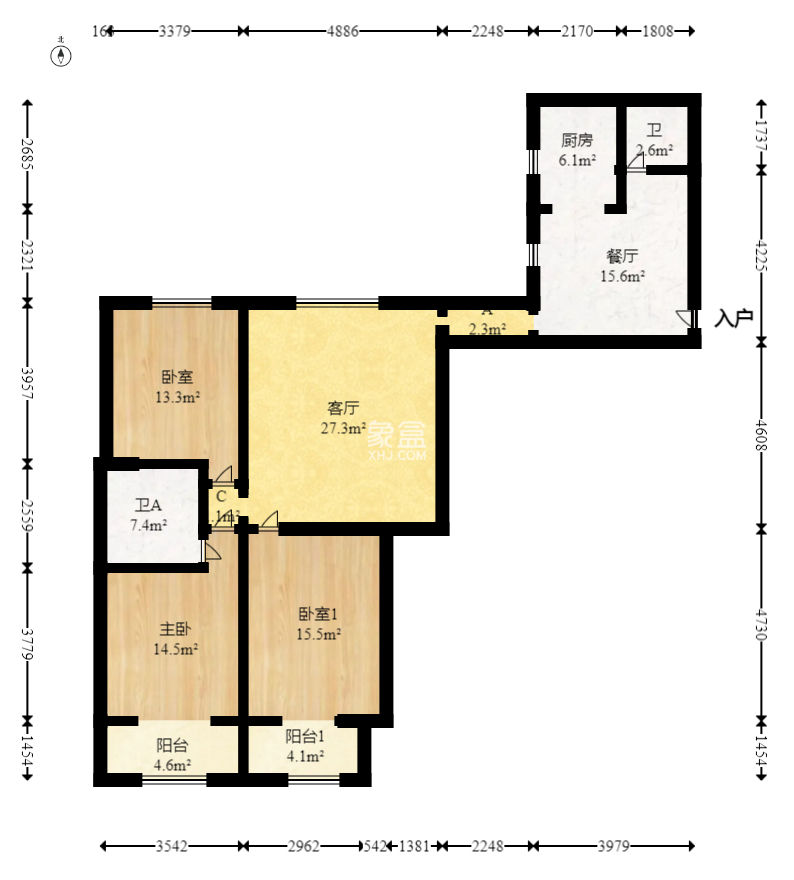 省建設廳宿舍 3室2廳2衛 139.00萬