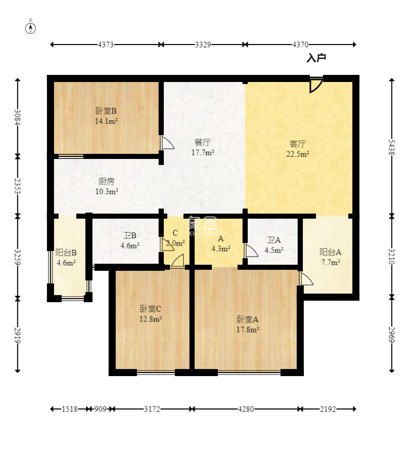 森林公园壹号（森林雅苑）  3室2厅2卫    79.8万