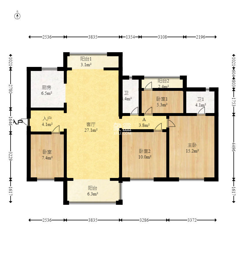 保利香槟国际  4室2厅2卫    92.0万