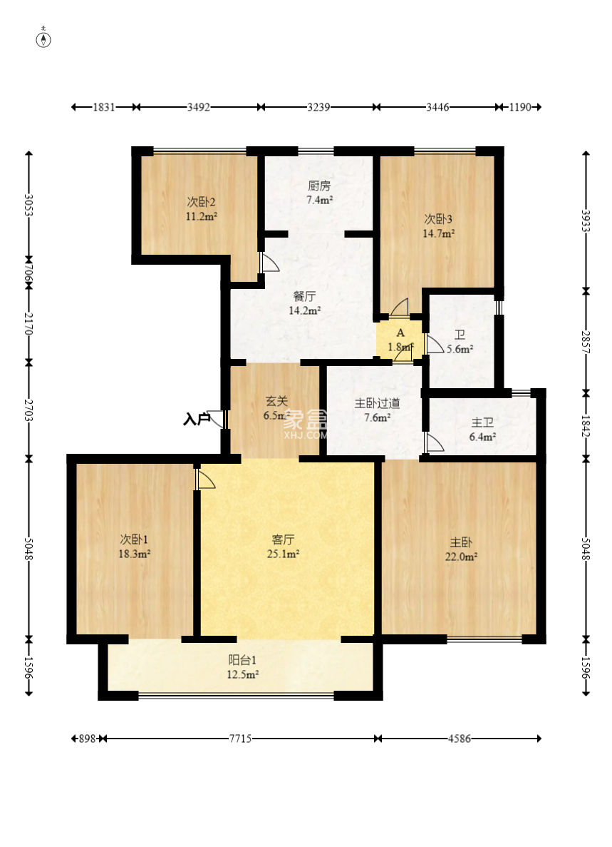 东原启城  4室2厅1卫    105.0万