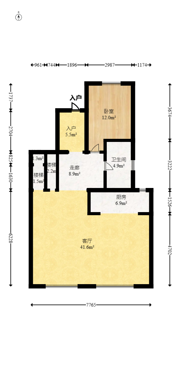 华远碧桂园海蓝城二期  5室2厅2卫   149.00万室内图1