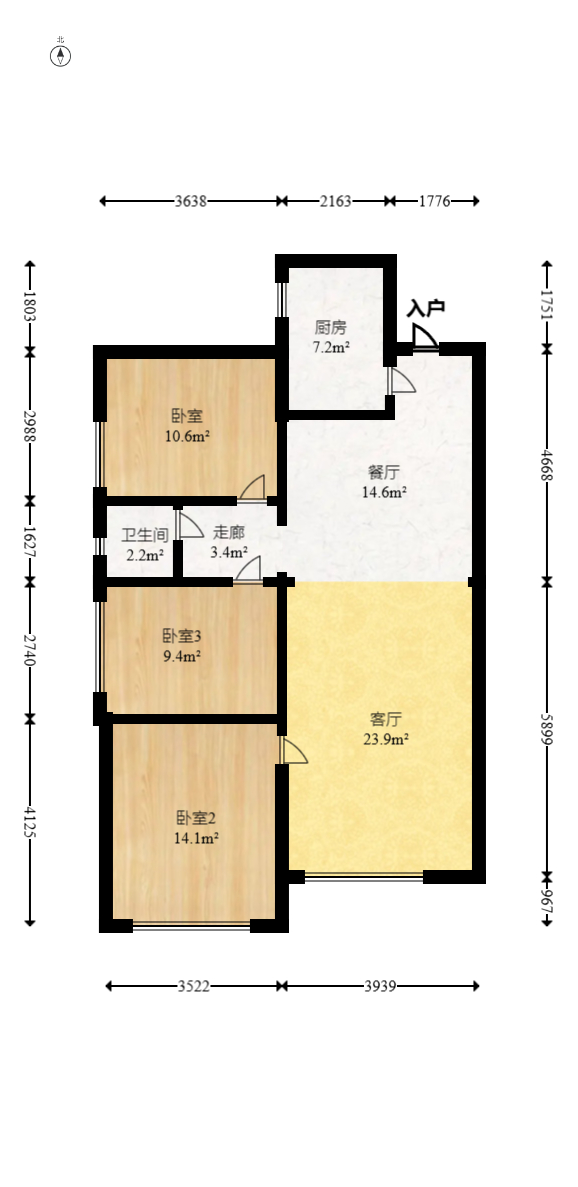 康桥长郡  3室2厅1卫    67.8万 康桥长郡  3室2厅1卫    67.8万户型图