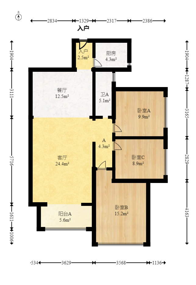 潇湘名城(新里程潇湘名城)  3室2厅2卫    96.8万 潇湘名城(新里程潇湘名城)  3室2厅2卫    96.8万户型图