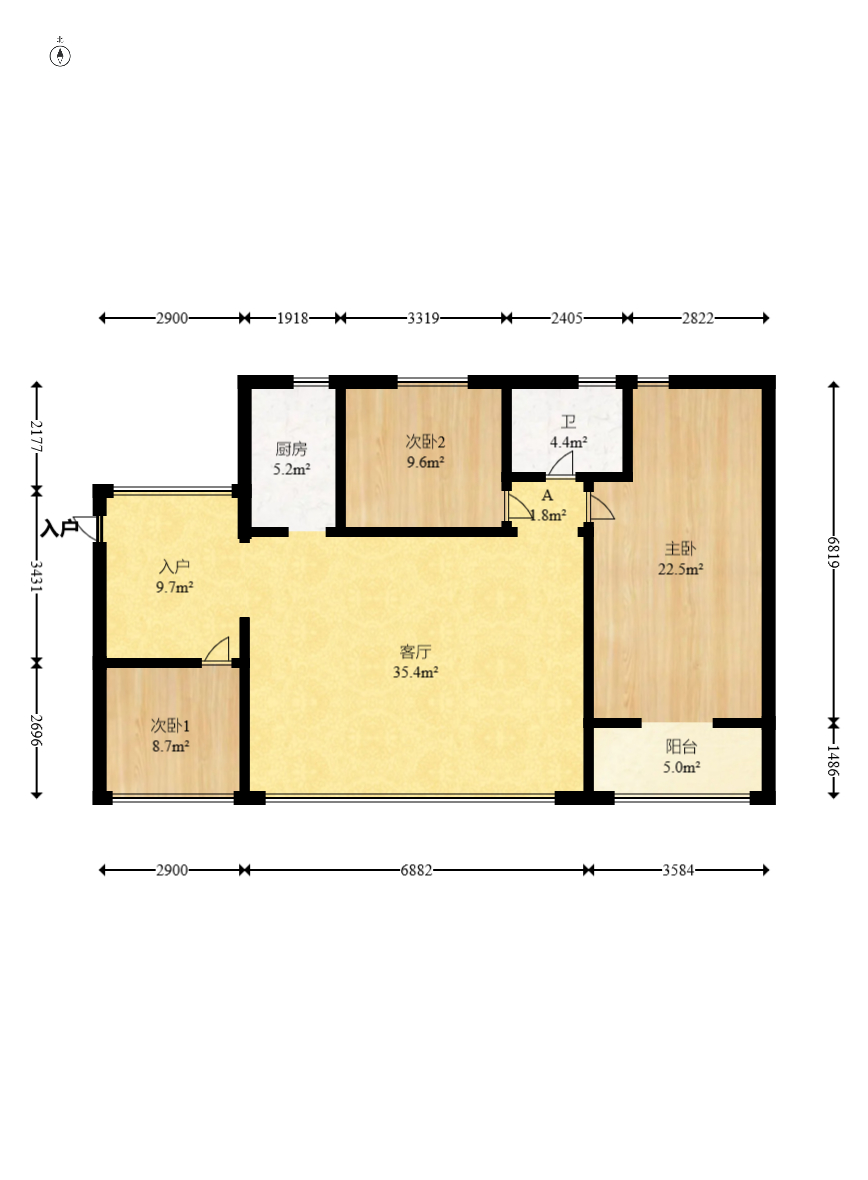 华润凤凰城二期  3室2厅1卫    78.8万 华润凤凰城二期  3室2厅1卫    78.8万户型图