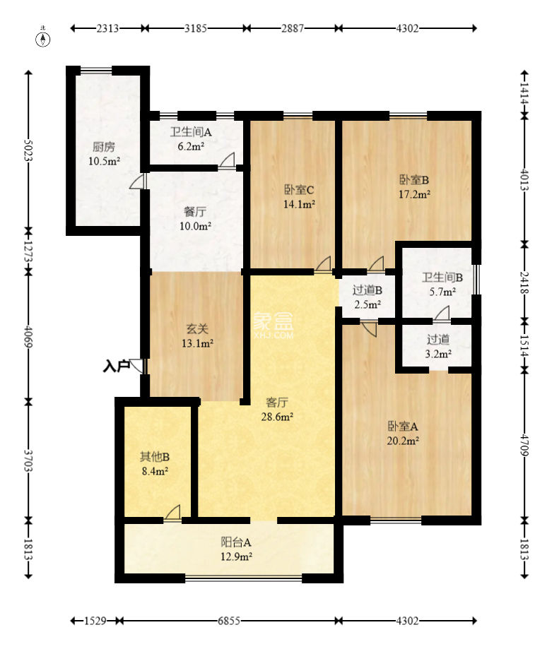 建鸿达华都（华都小户型及大华写字楼）  1室2厅1卫   320.00万