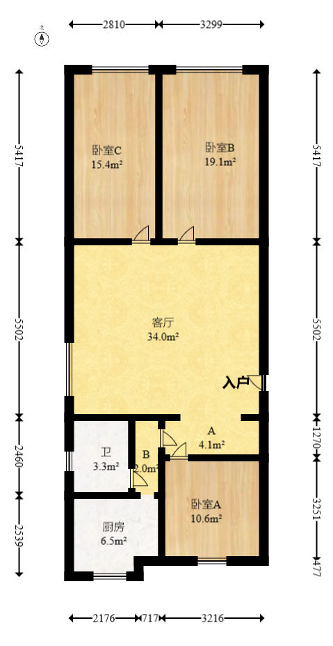 学宫街商住楼  1室0厅0卫   75.00万室内图1