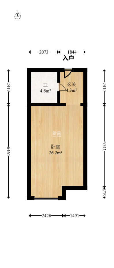 黄金一区  1室1厅1卫   18.80万