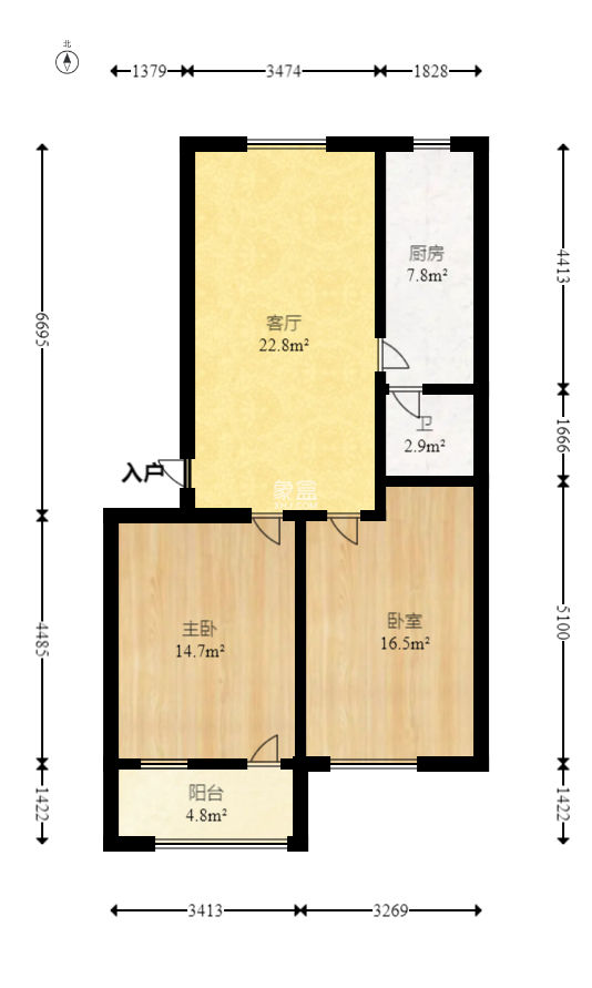 省建苑小區 2室1廳1衛 63.00萬