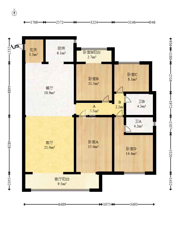 金茂建发泊悦  4室2厅2卫   258.00万