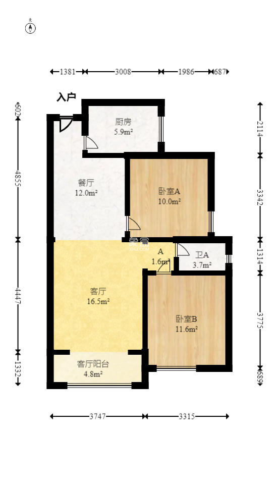 钰龙天下一期  2室2厅1卫    230.0万 钰龙天下一期  2室2厅1卫    230.0万户型图