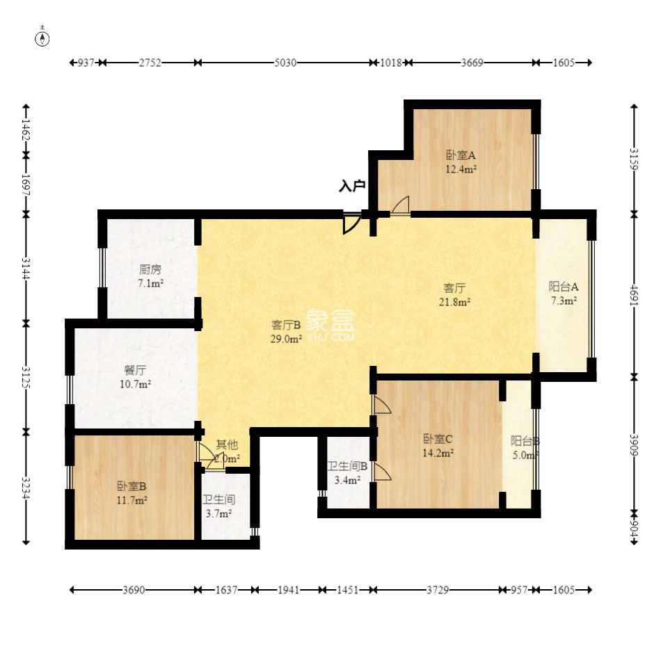 建发央玺（建发泱玺雅苑）  4室2厅2卫   358.00万