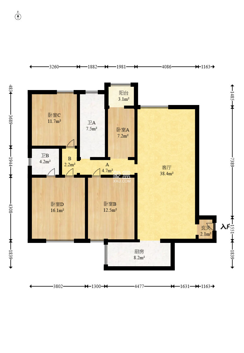 悦湖山  4室2厅2卫    96.0万