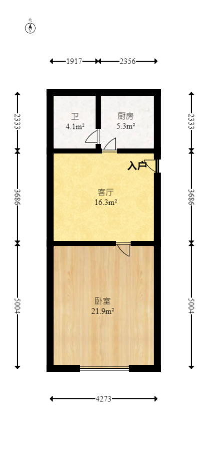尚都花园城 1室1厅1卫 25.0万 尚都花园城 1室1厅1卫 25.0万户型图