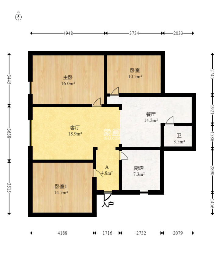 迎宾大厦  3室2厅1卫   112.50万