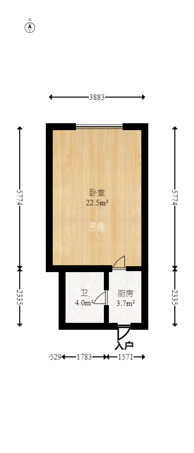 窯塘村綜合樓  1室1廳1衛(wèi)   31.80萬
