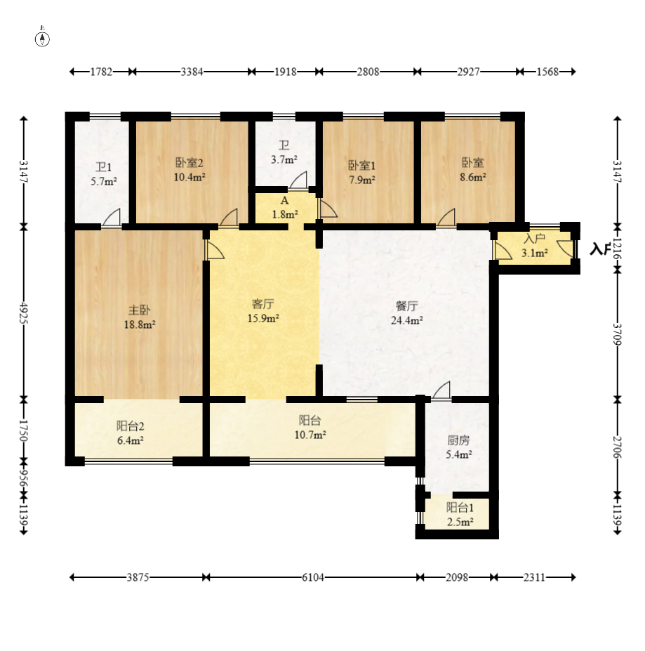 花样年华  1室2厅1卫    89.0万 花样年华  1室2厅1卫    89.0万户型图
