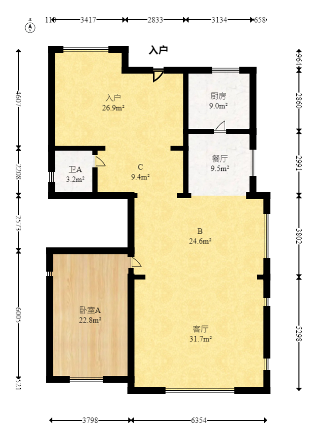 美洲故事  5室2厅3卫   1388.00万室内图1