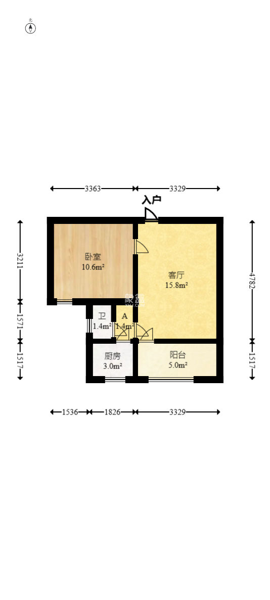 上海城小区  1室1厅1卫   38.80万