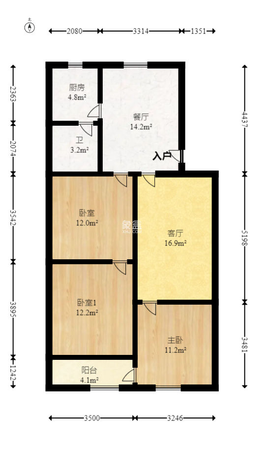邮电新村  3室2厅1卫   41.00万