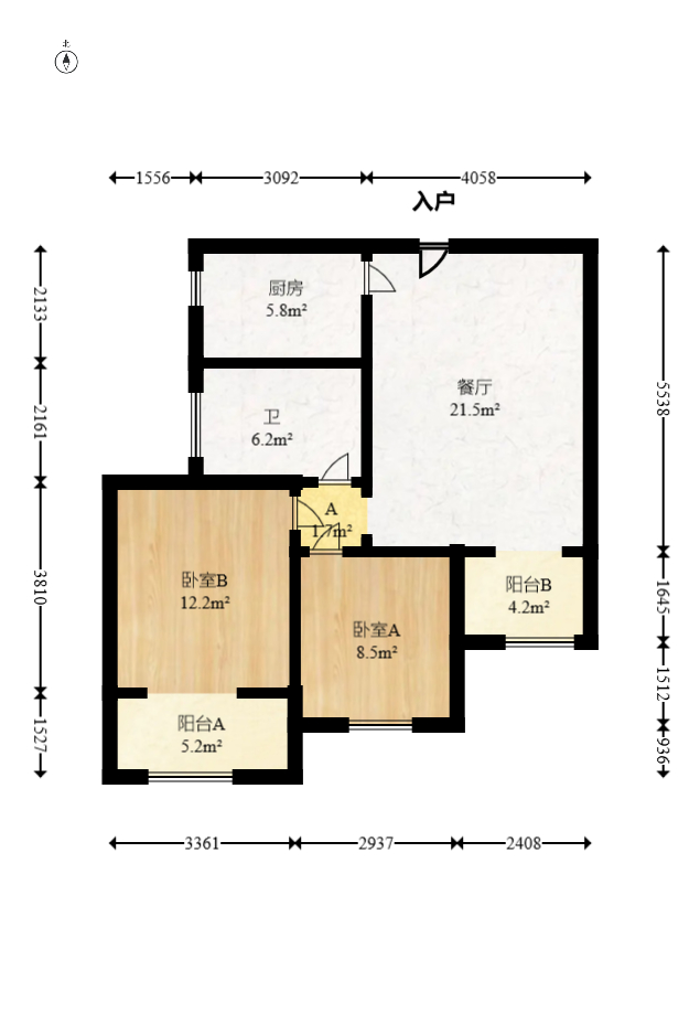 绿地新都会  1室0厅0卫   48.10万室内图1