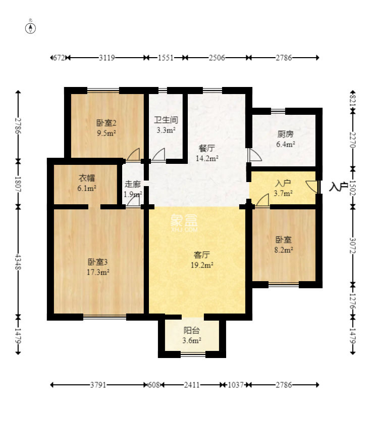 才子佳郡  3室2厅2卫    69.9万