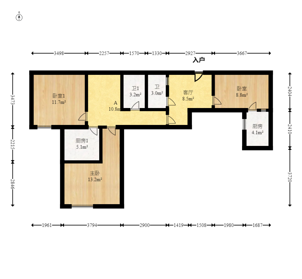 三一街区 5室2厅2卫 165.0万 三一街区 5室2厅2卫 165.0万户型图