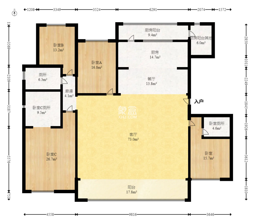 保利天汇  5室2厅3卫    478.0万