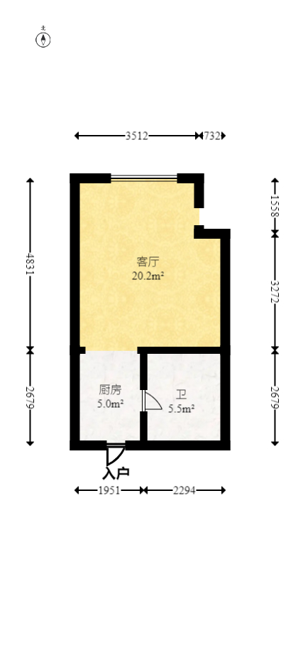 荣盛花语书苑  1室0厅0卫   35.00万室内图1