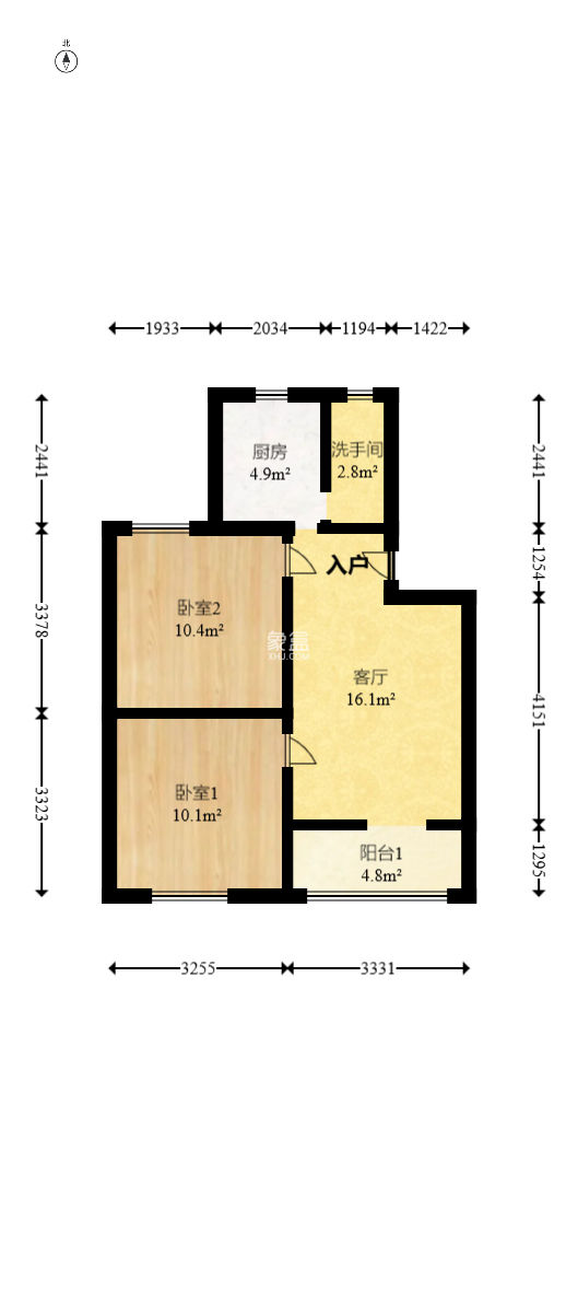 阿弥岭一二片  2室1厅1卫   38.60万