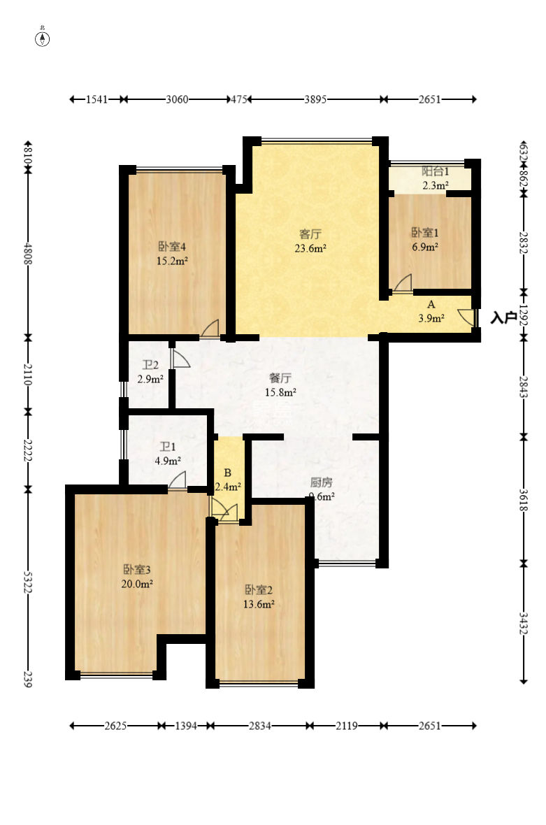 万博汇  4室2厅2卫   248.00万