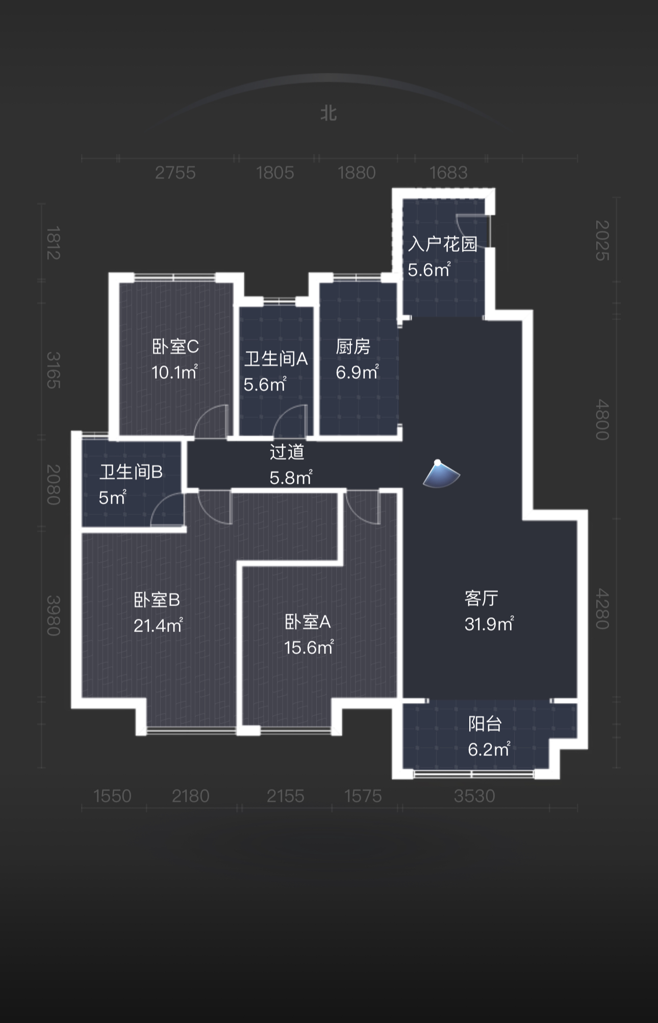 红盾雅园  3室2厅2卫    56.8万