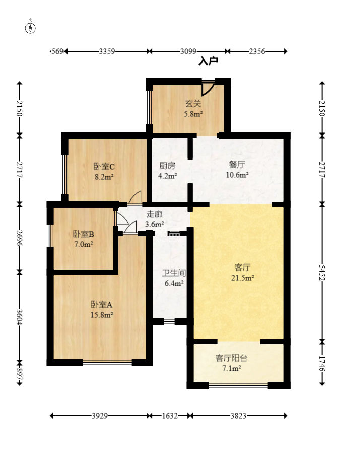 中建芙蓉嘉苑  3室2厅1卫    89.98万