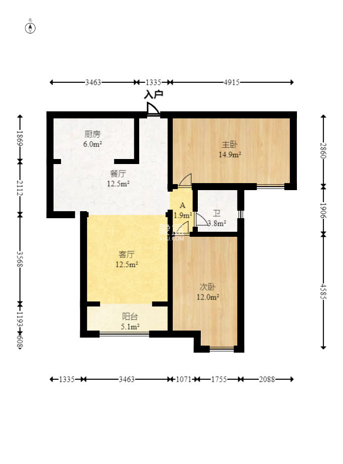 海伦春天  2室2厅1卫    56.8万