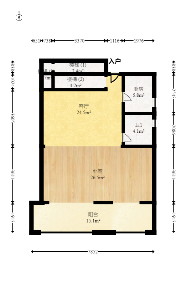 建发中央悦府  4室2厅2卫   184.50万室内图1